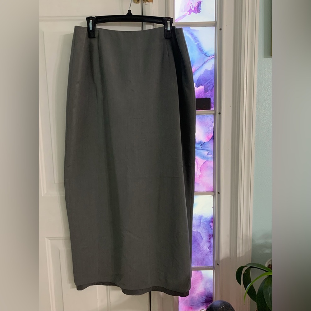 Gray Pencil Skirt